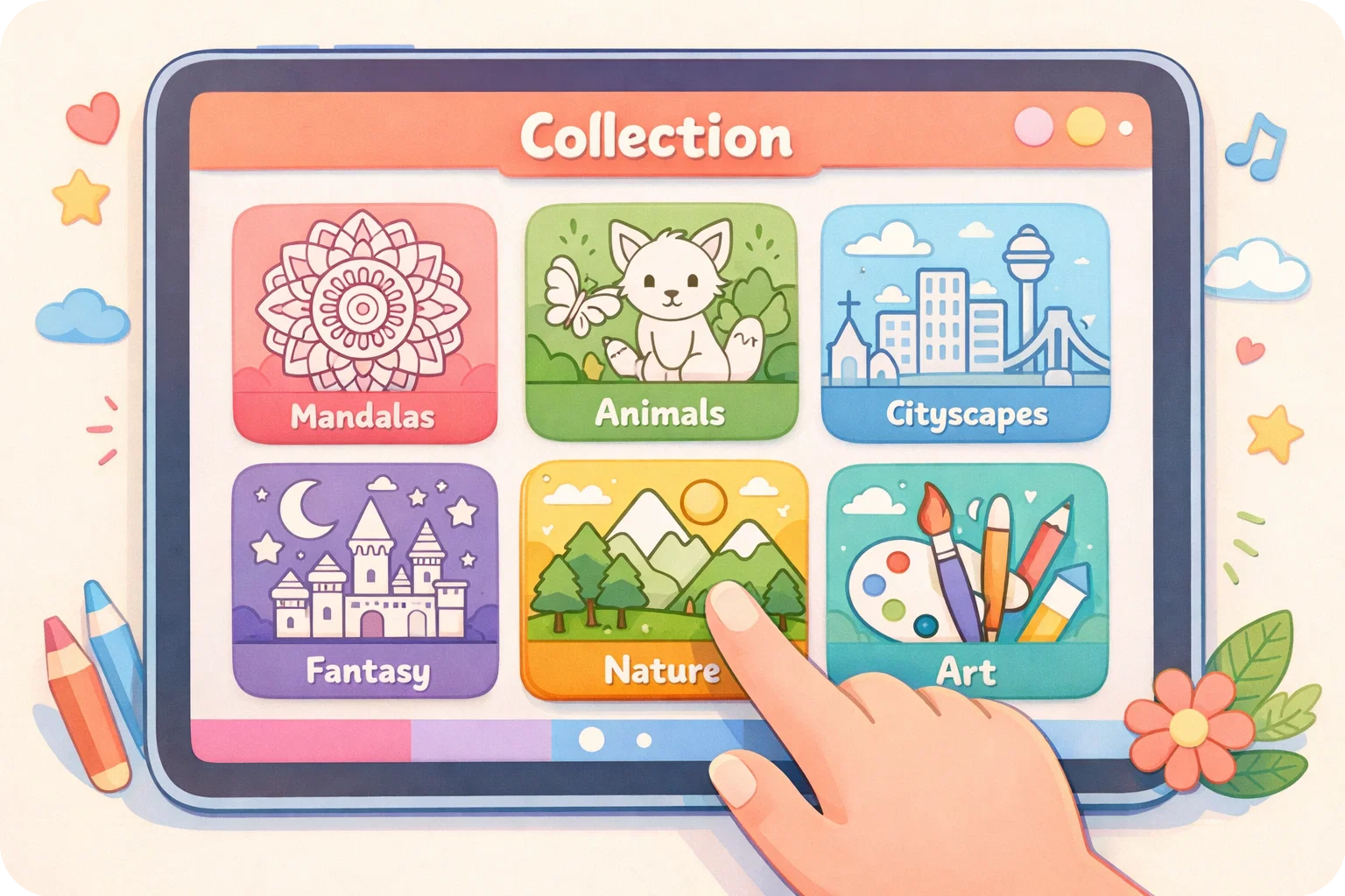 맞춤형 색칠 공부 책 일러스트