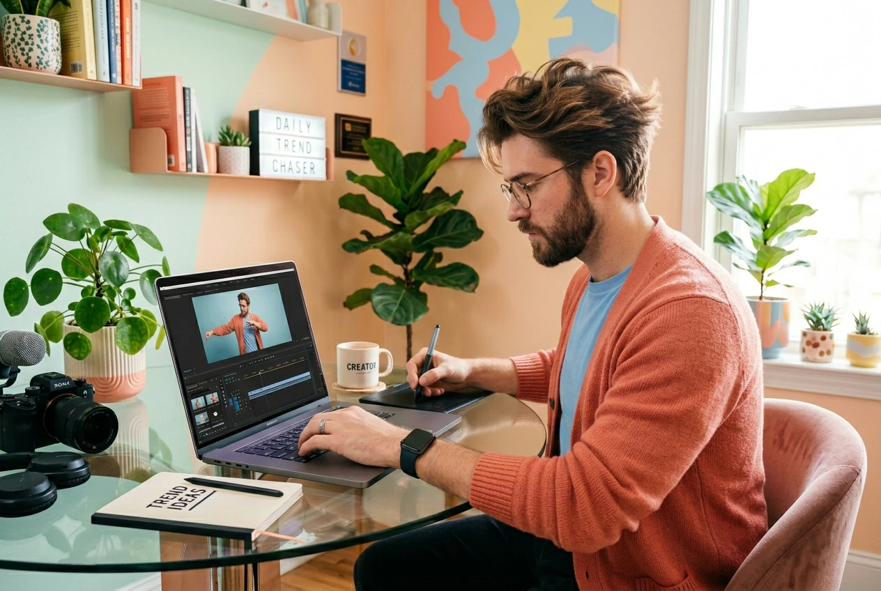 Creator posting Air Bending Effect social hooks