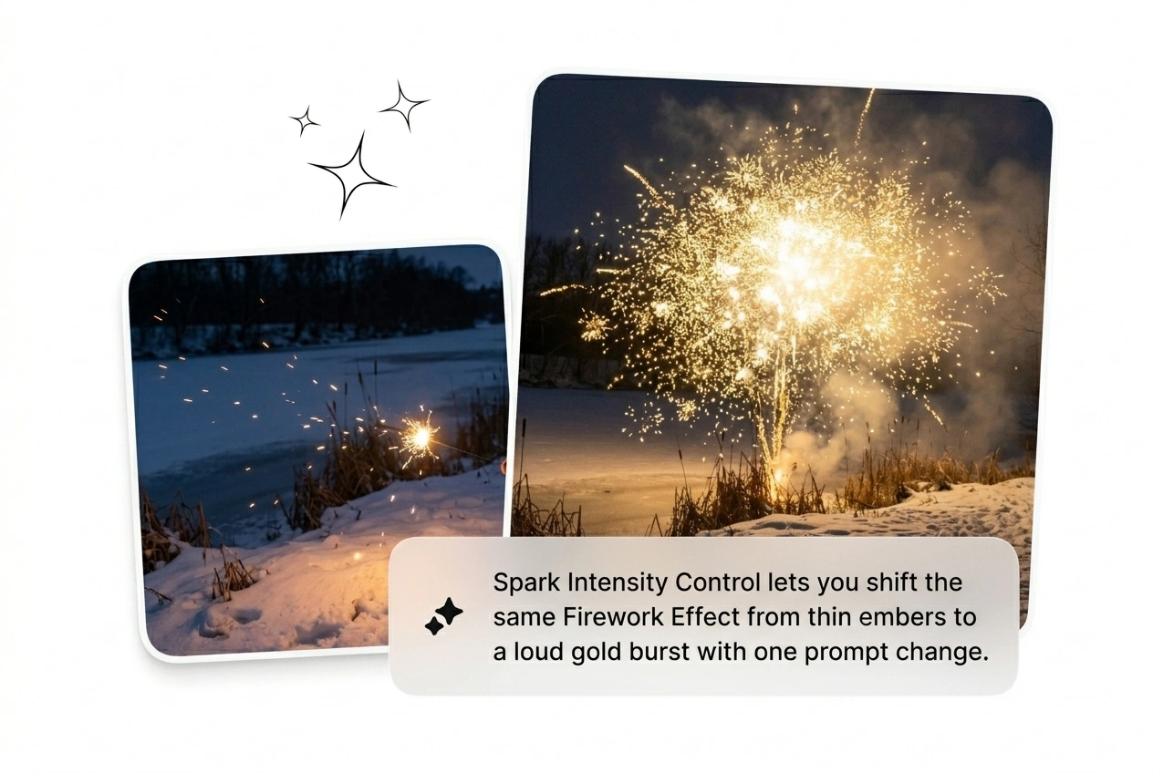 Adjusting spark direction for Firework Effect video