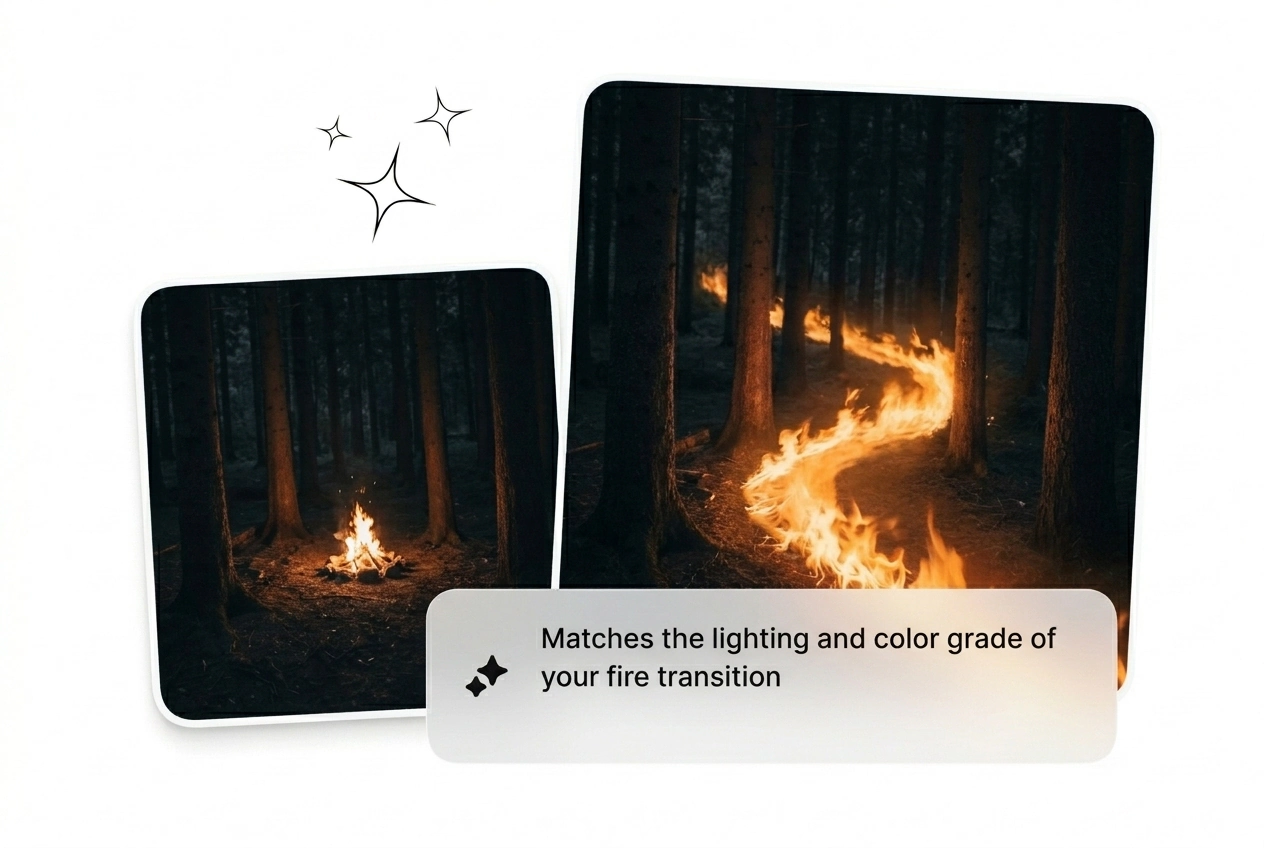 Matching color LUT for Flame Transition effect