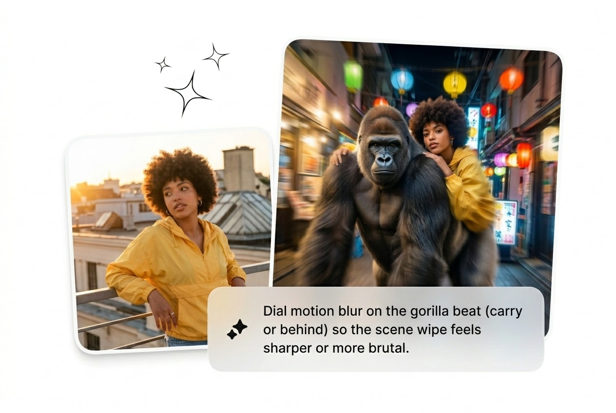 Exporting the Gorilla Transition Effect to timeline