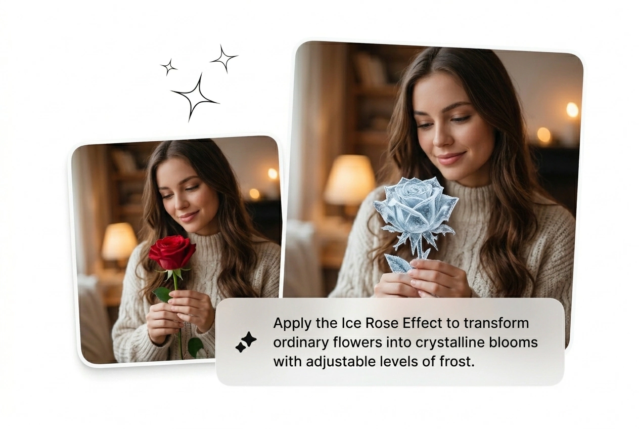 Adjusting Ice Rose Effect bloom timing controls