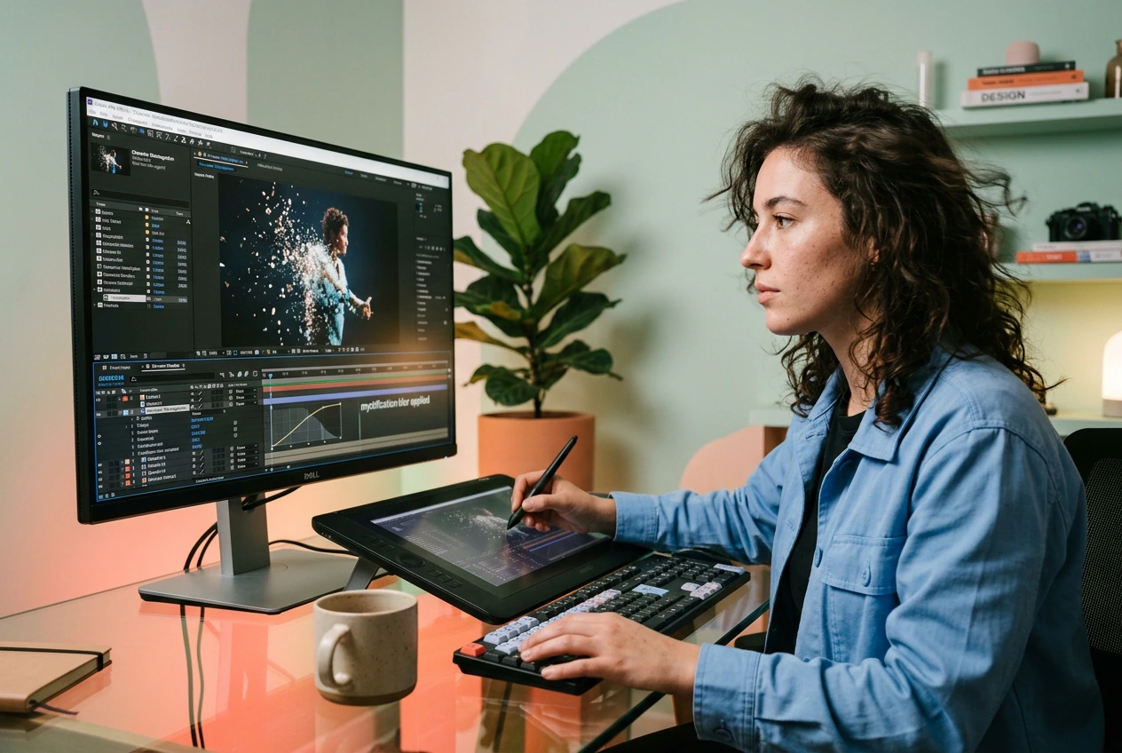 Freelancer rendering a Mystification Effect rough cut