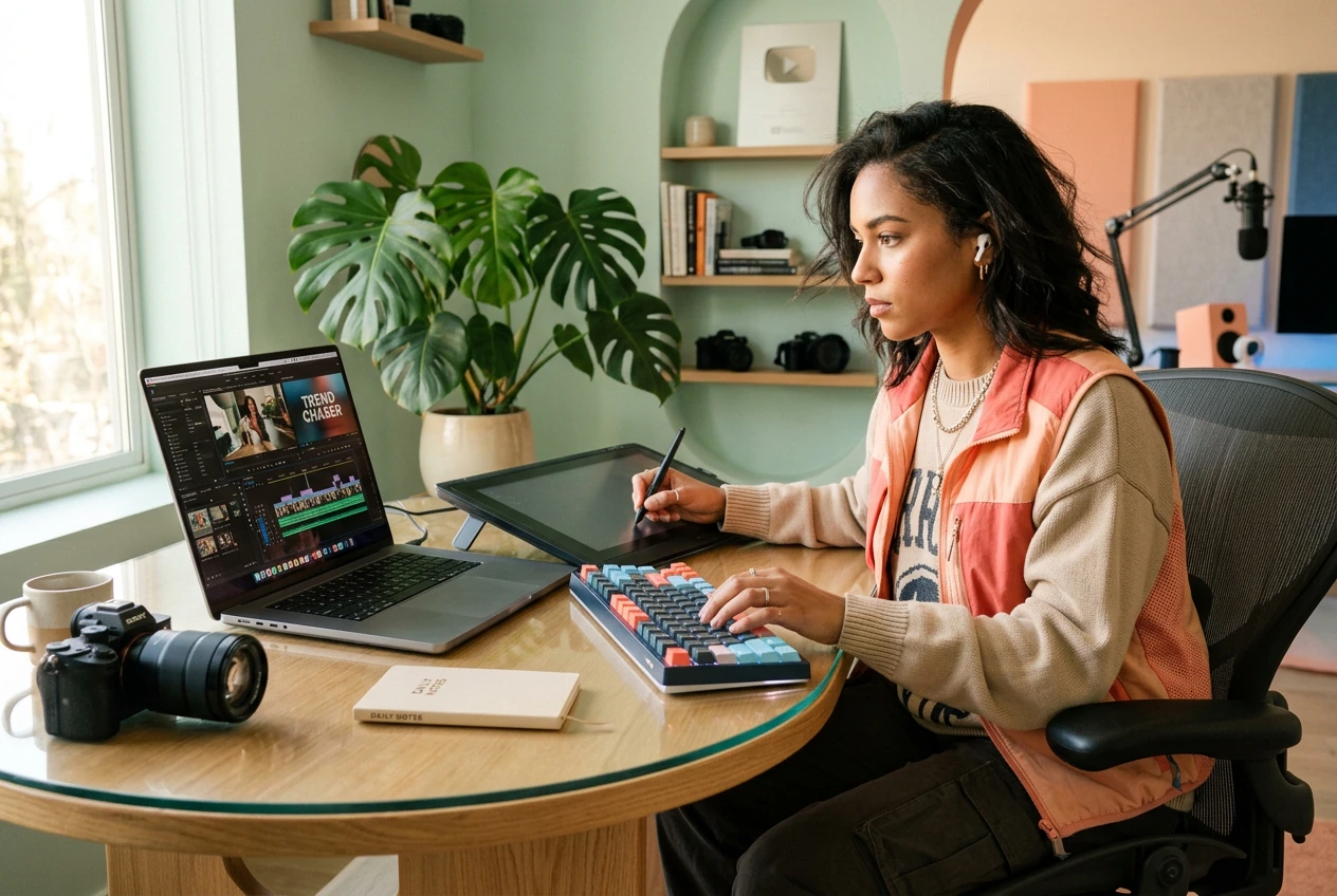 Creator exporting a Mystification Effect timeline fast