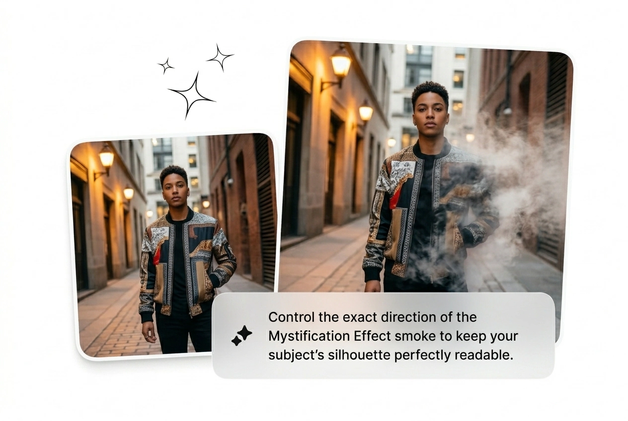 Subject focus lock during Mystification Effect generation