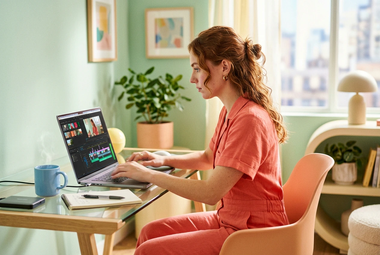 Creator posting a fast Splash Transition Video