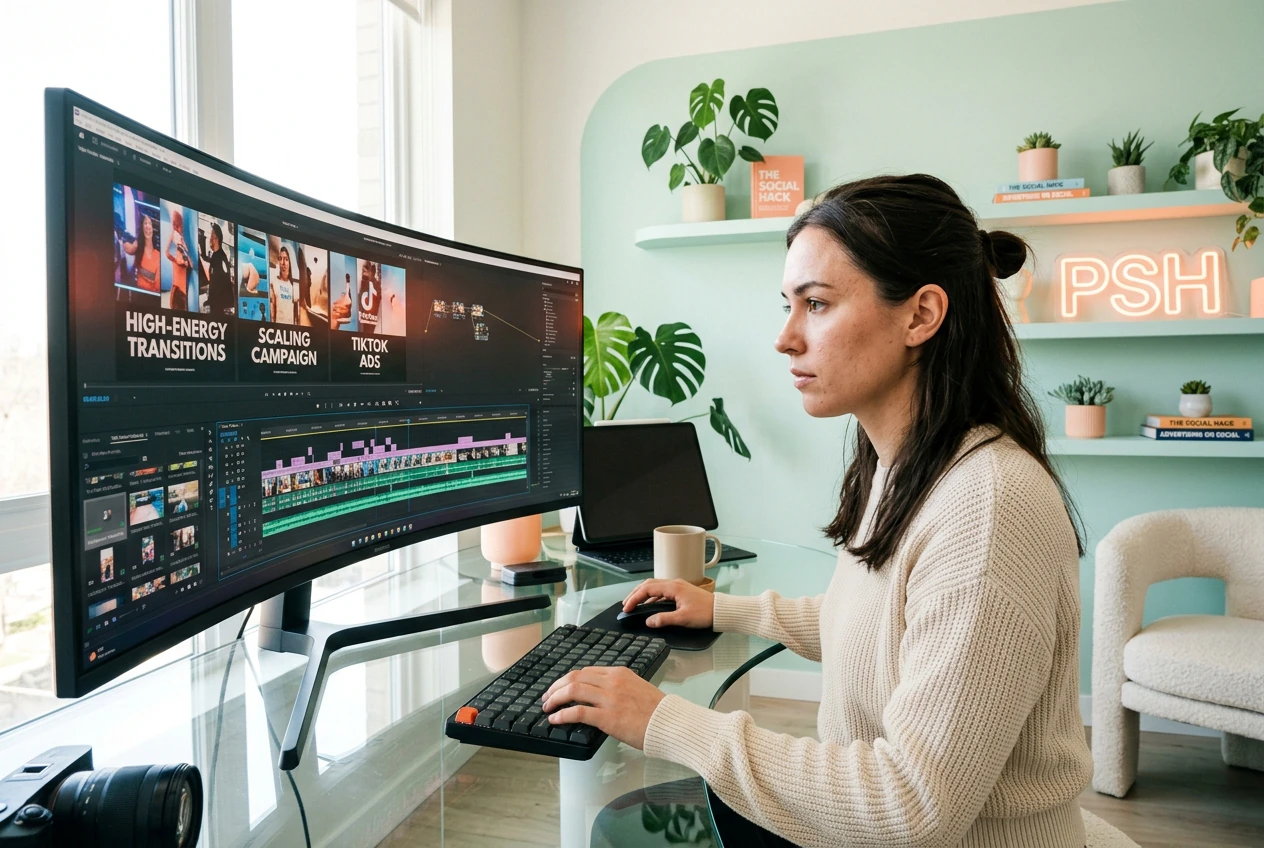 Growth hacker testing Splash Transition tiktok variants