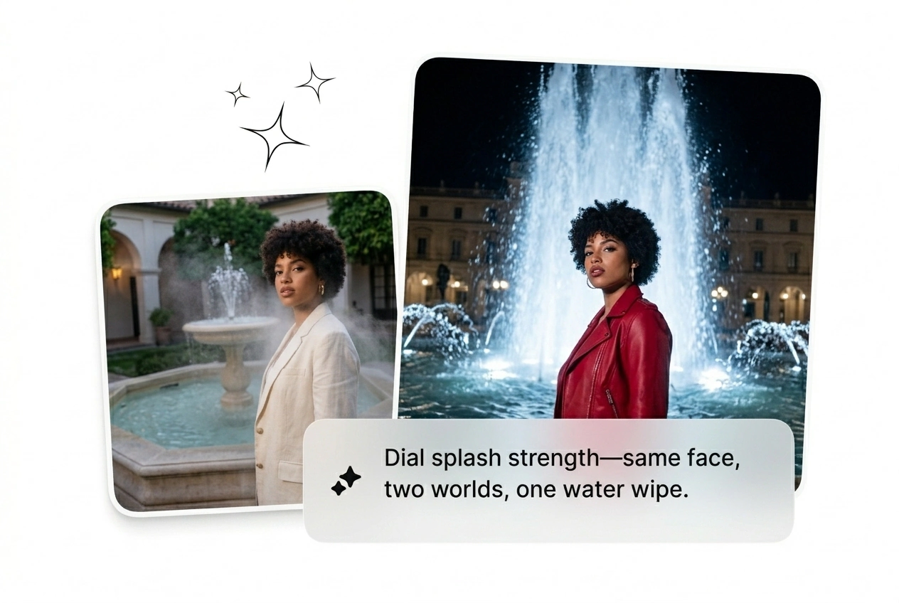 Water Splash Reveal Transition washing over frame