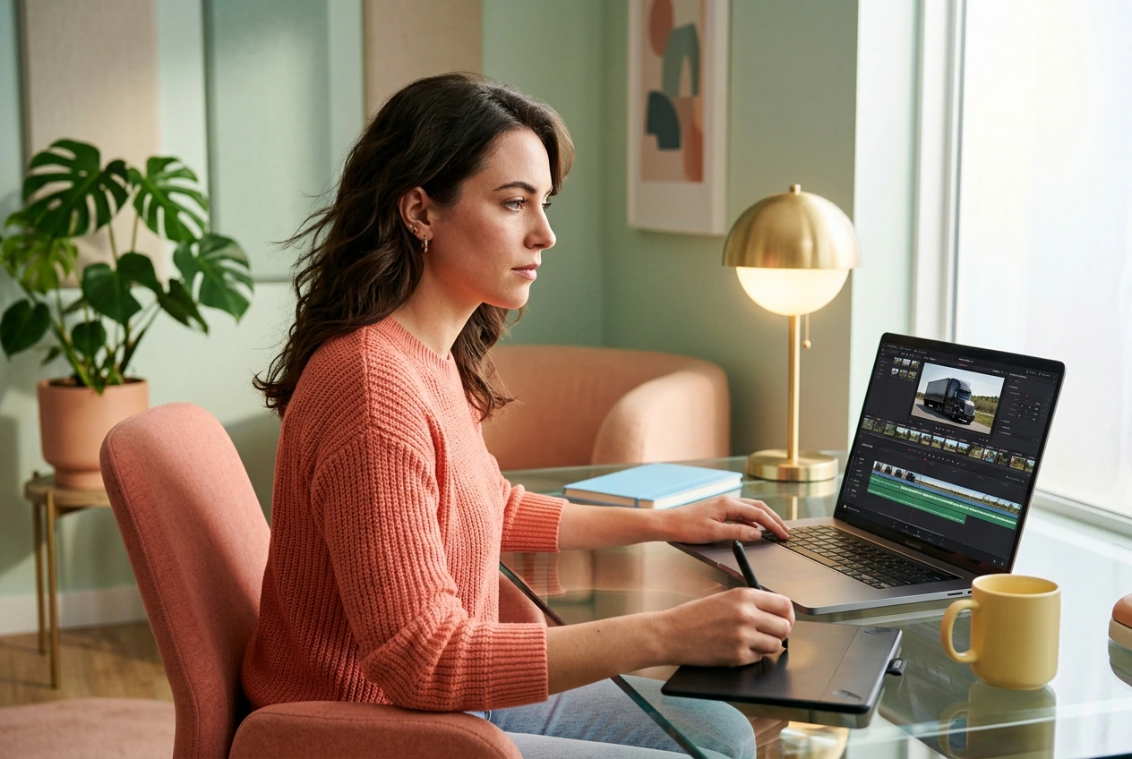 Freelancer using Truck Transition Effect under deadline