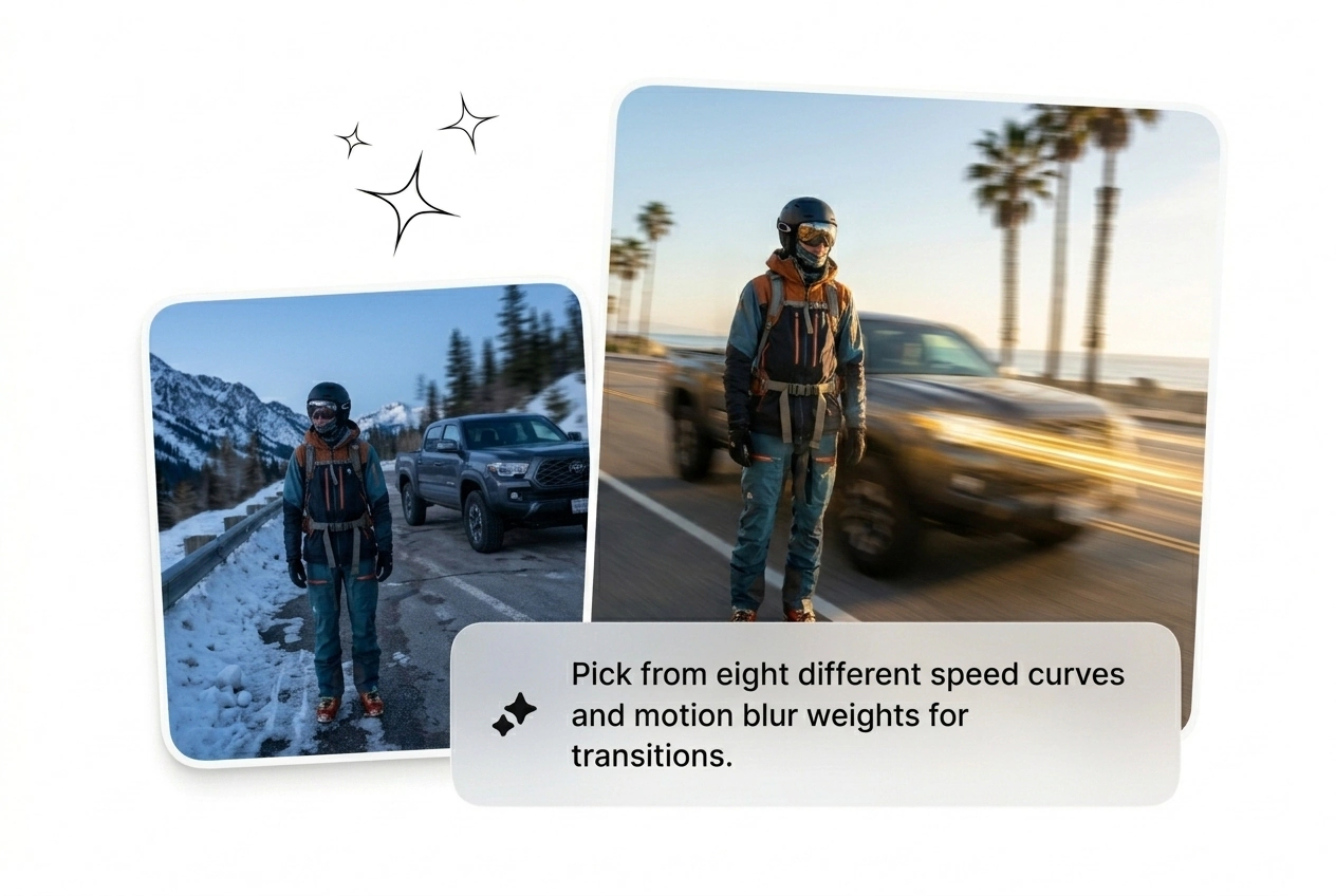 Batch Truck Transition Effect variants side by side