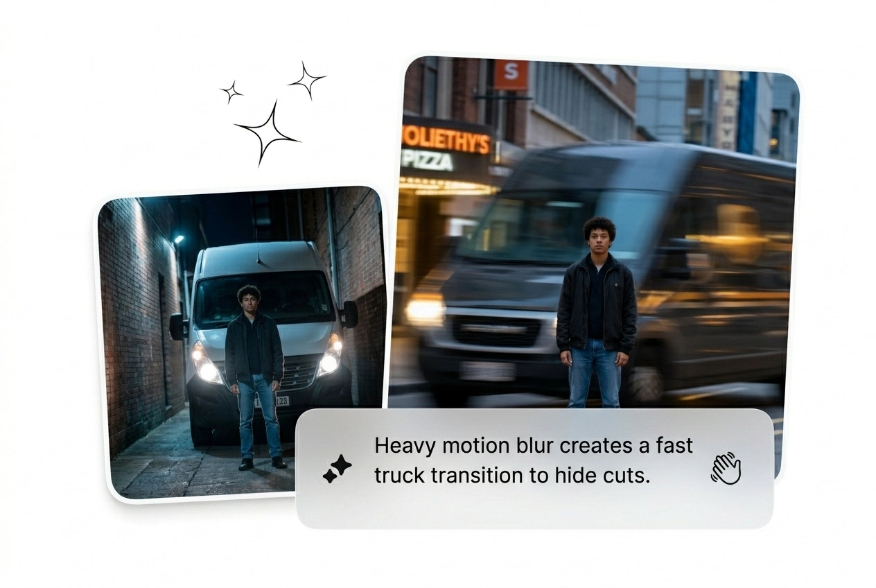 Motion blur control for Truck Transition Effect output