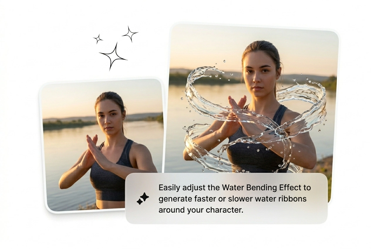 Prompt and frame input Water Bending Effect tool