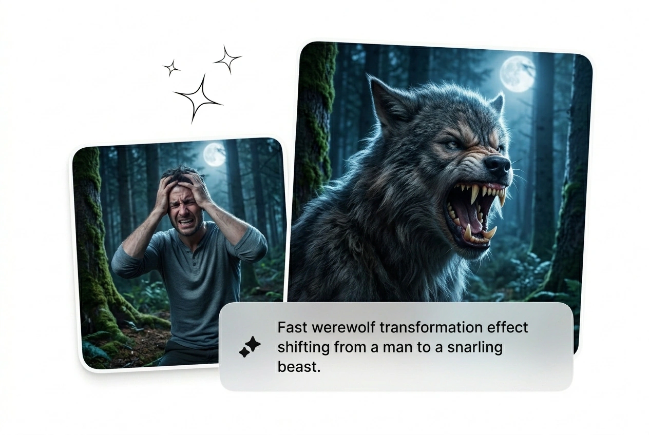 Werewolf Transformation Effect Fluxx AI hero showcase
