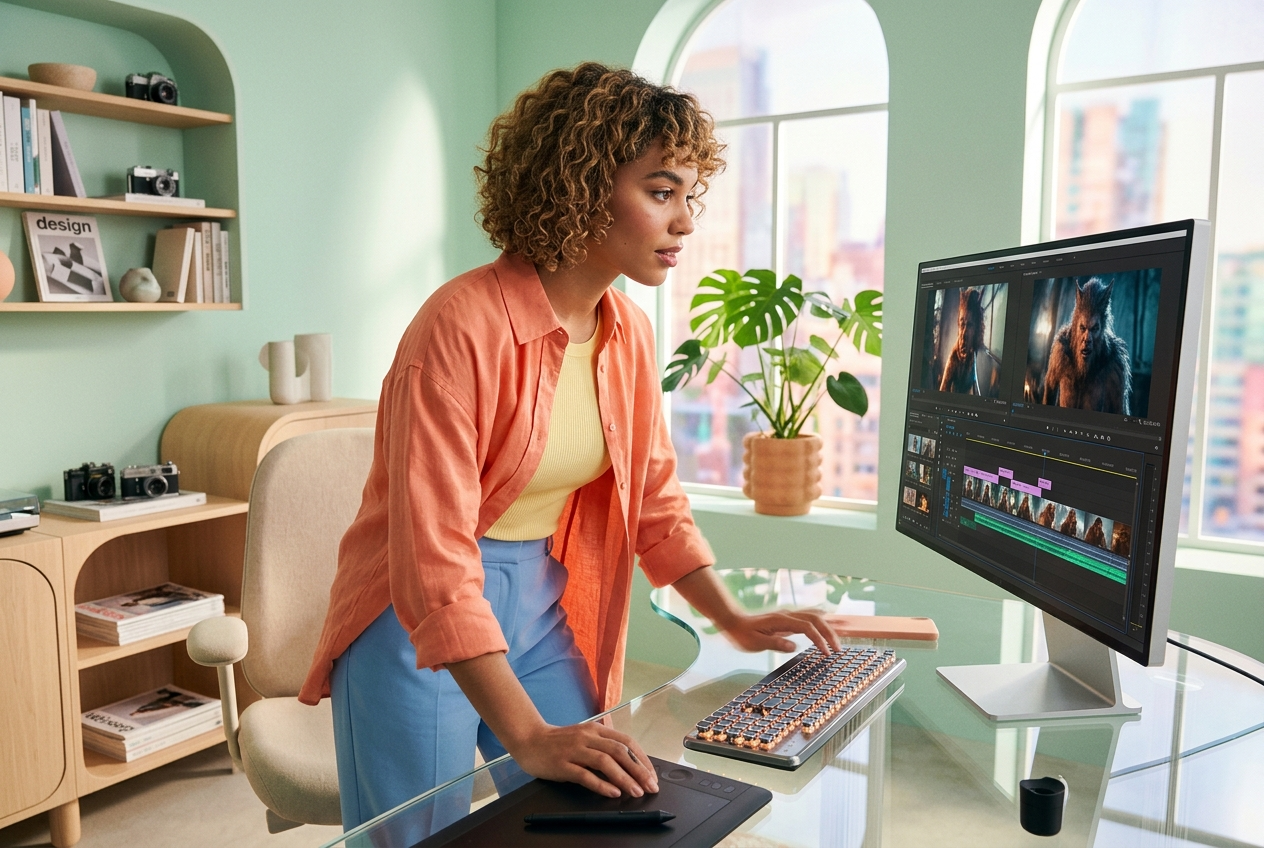 Creator exporting Werewolf Transformation Effect for social