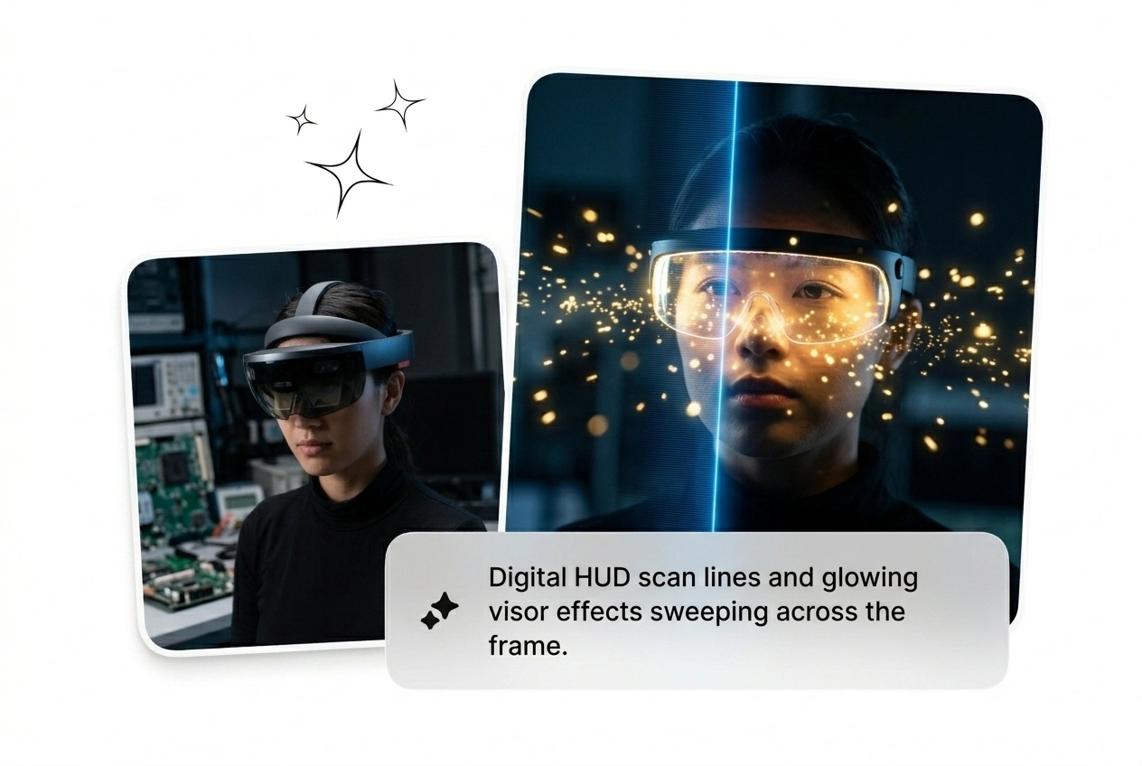 Visor X Effect Fluxx AI hero showcase cinematic