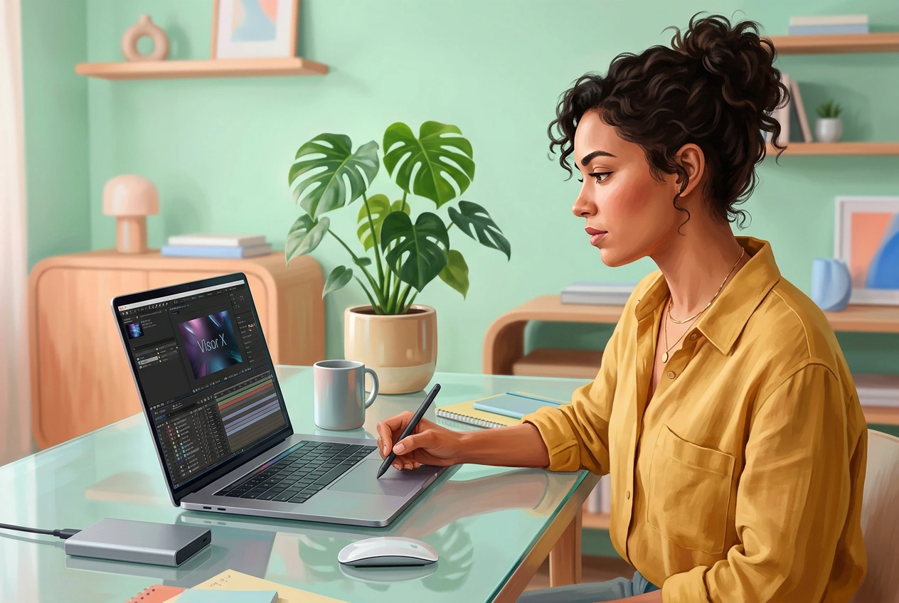 Freelancer generating Visor X Effect motion shot
