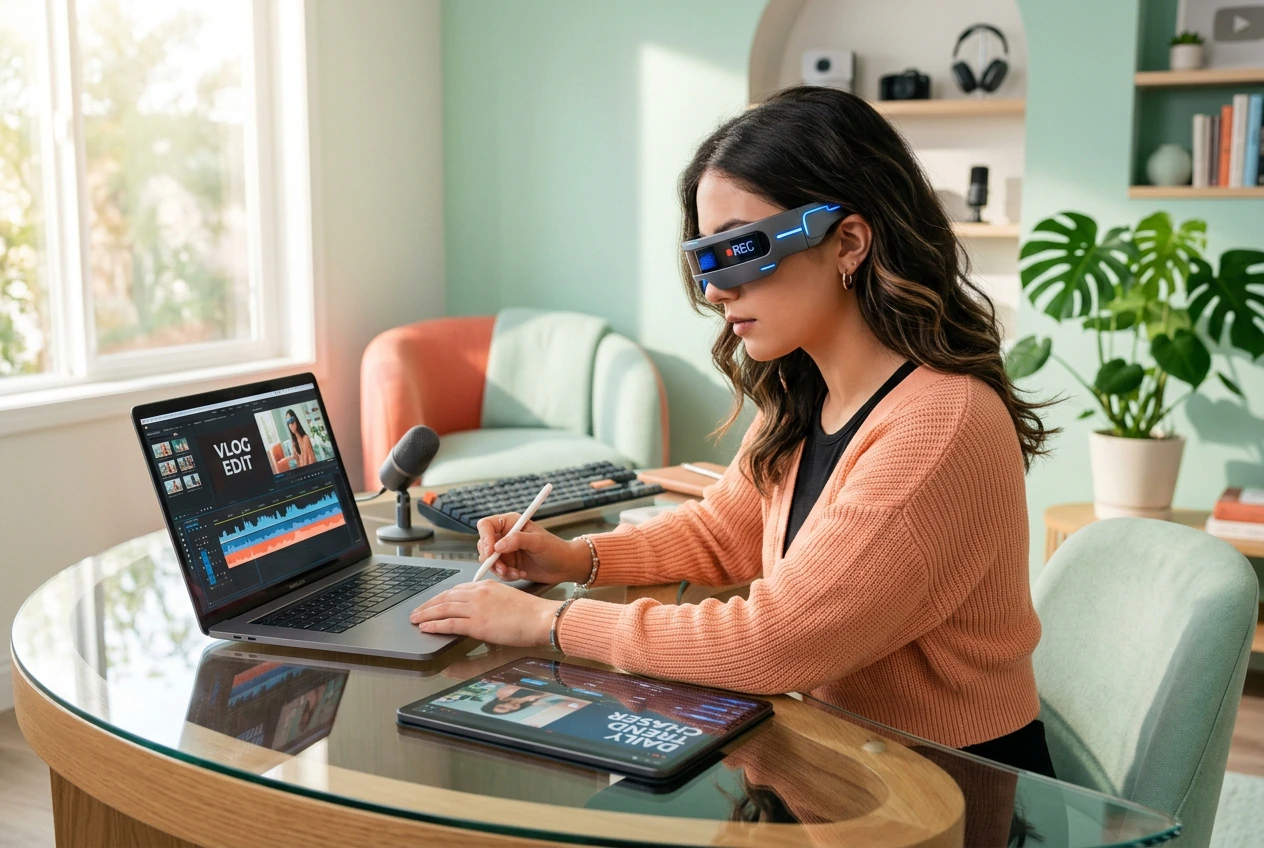 Creator posting Visor X Effect short-form content