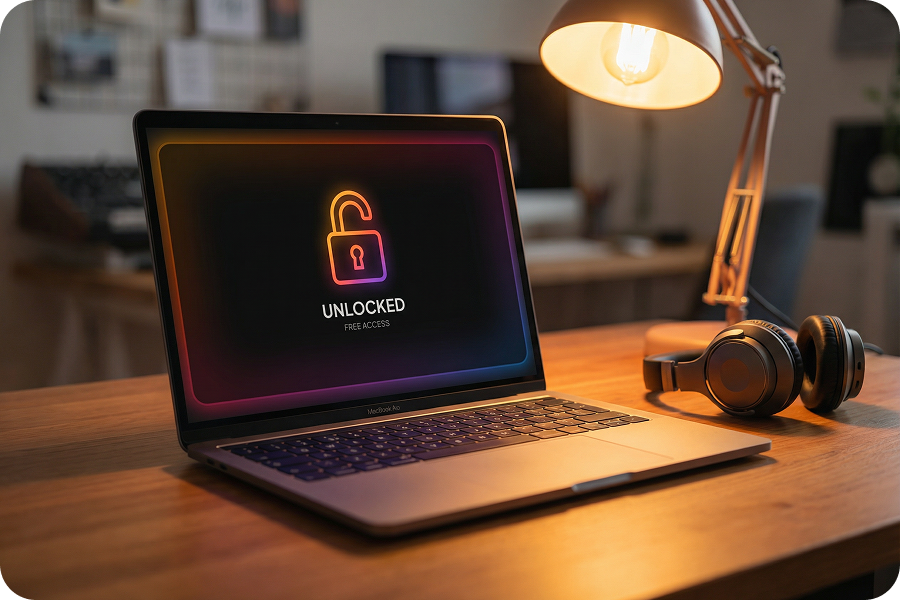 Accessing free Tap tempo software on a laptop.