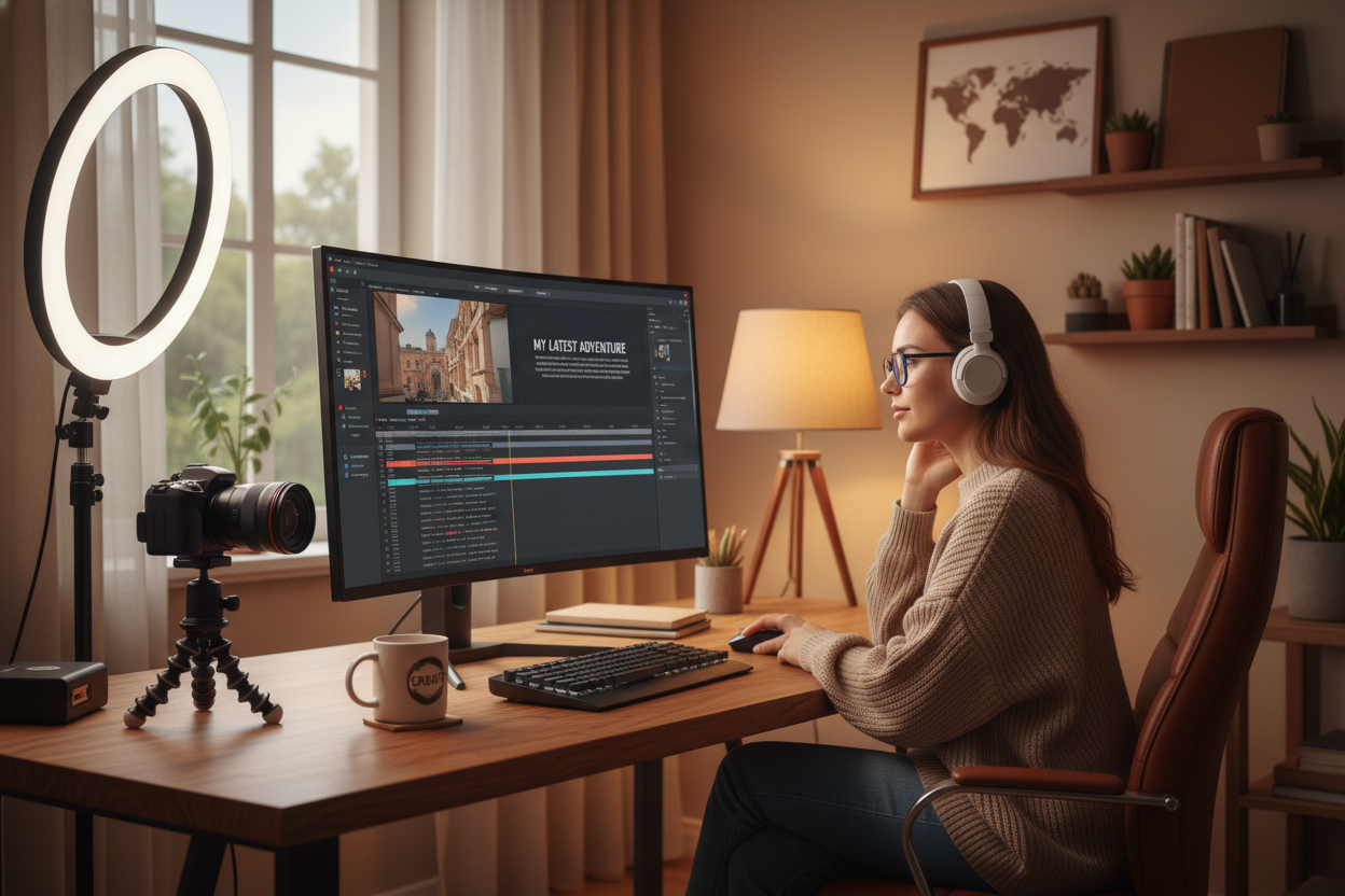 Video creator removing lyrics for vlogs with Vocal Splitter.