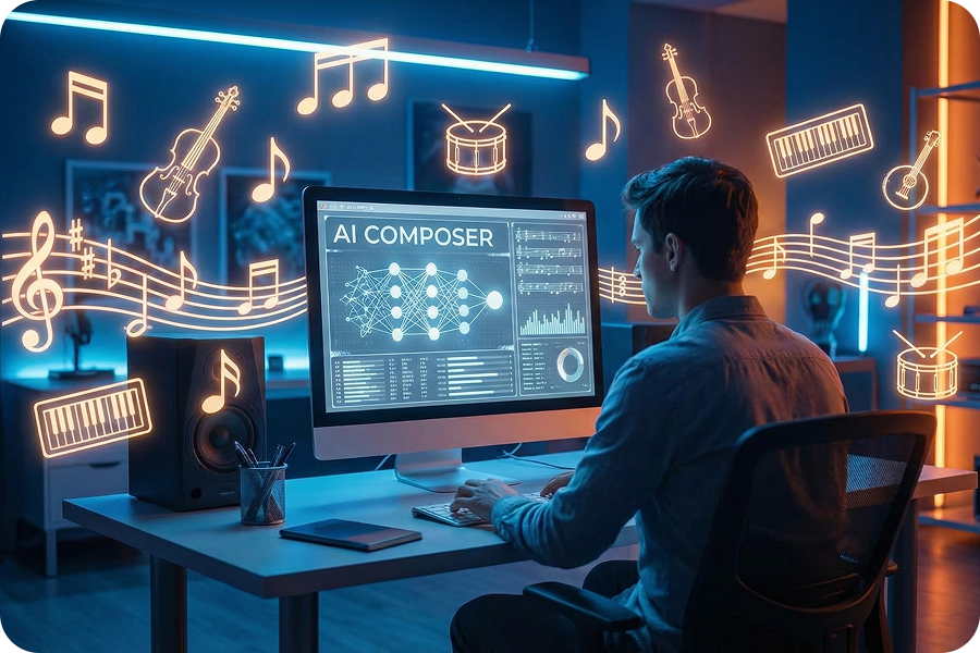 Advanced AI technology interface of the Phonk Maker.