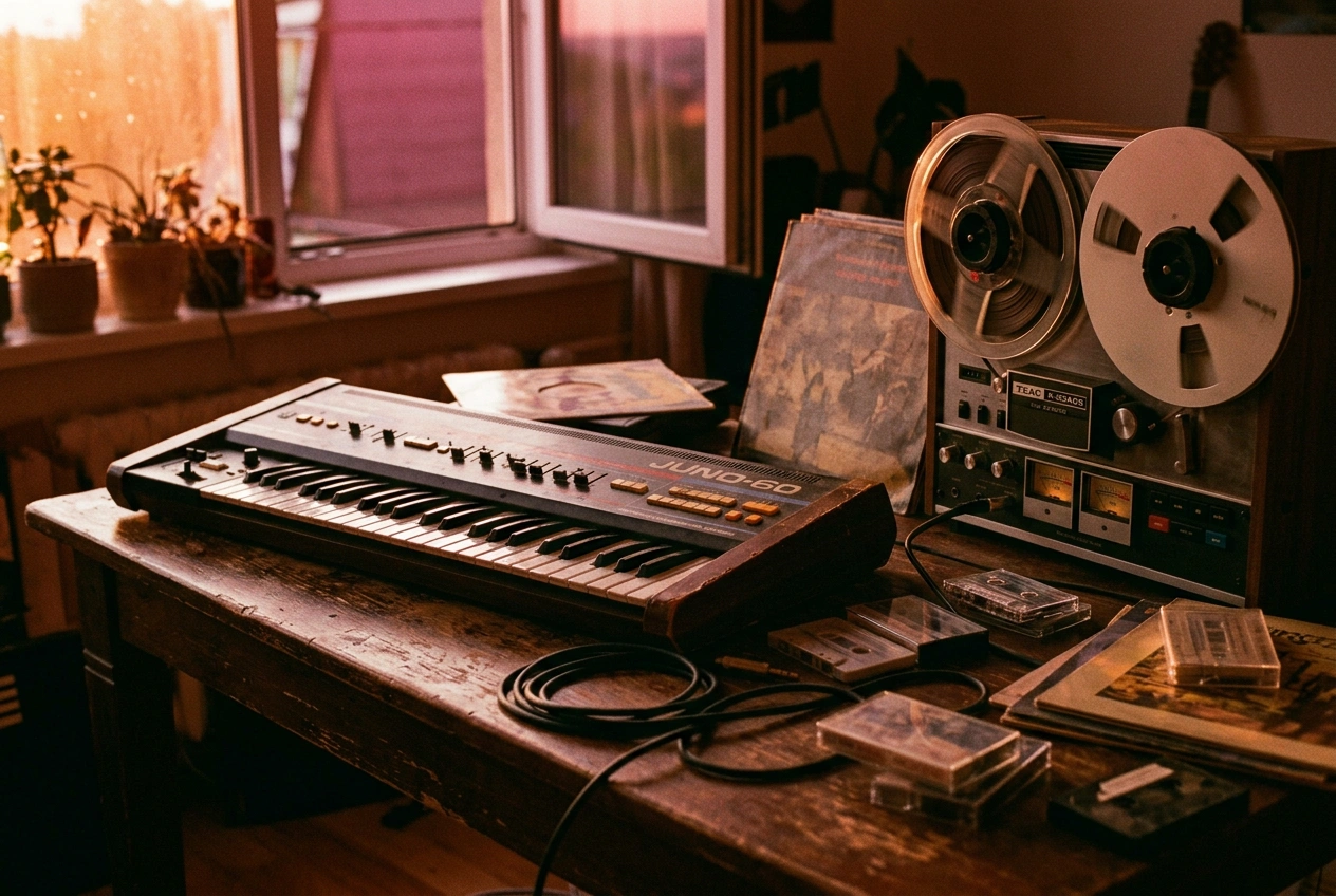 AI Synthpop Pop Music Generator creating an 8-minute track