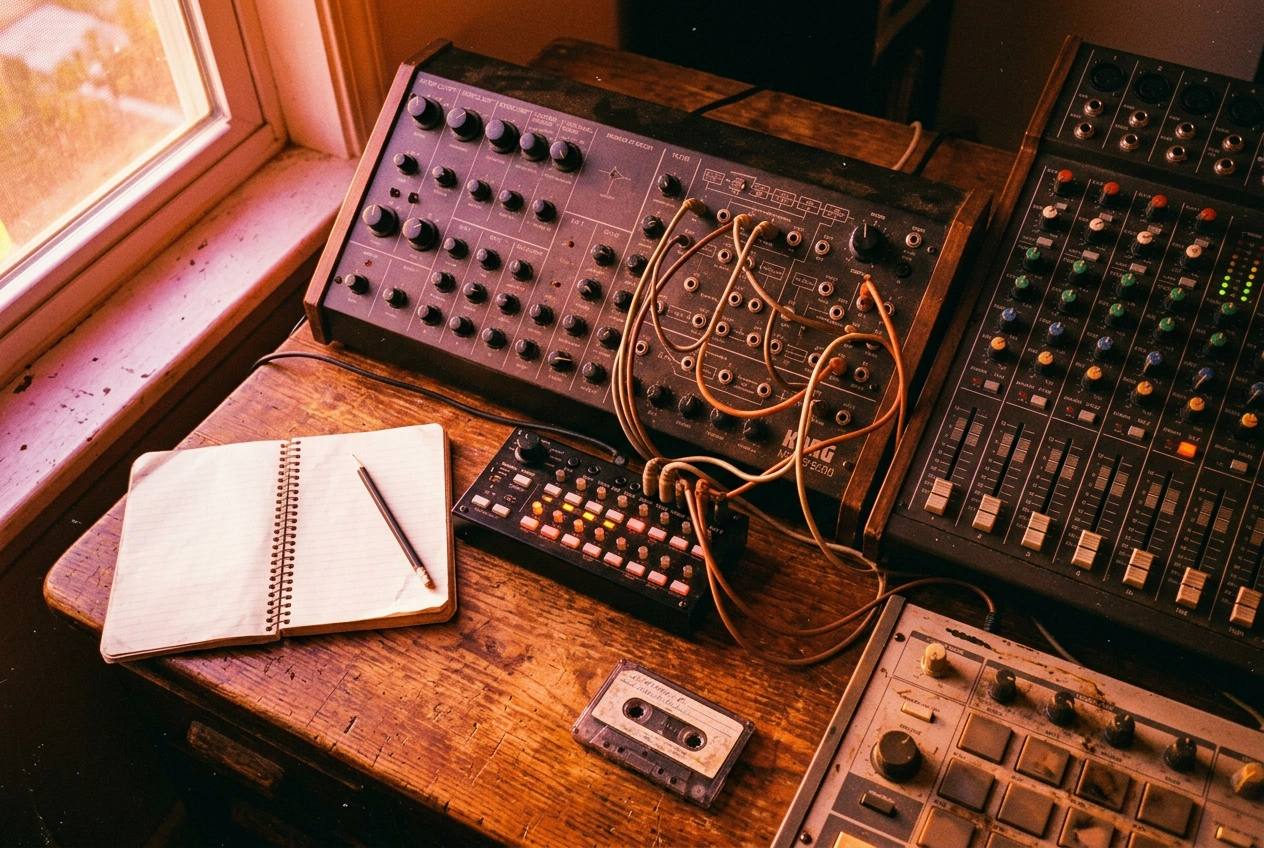 AI Synthpop Pop Music Generator style and mood control panel