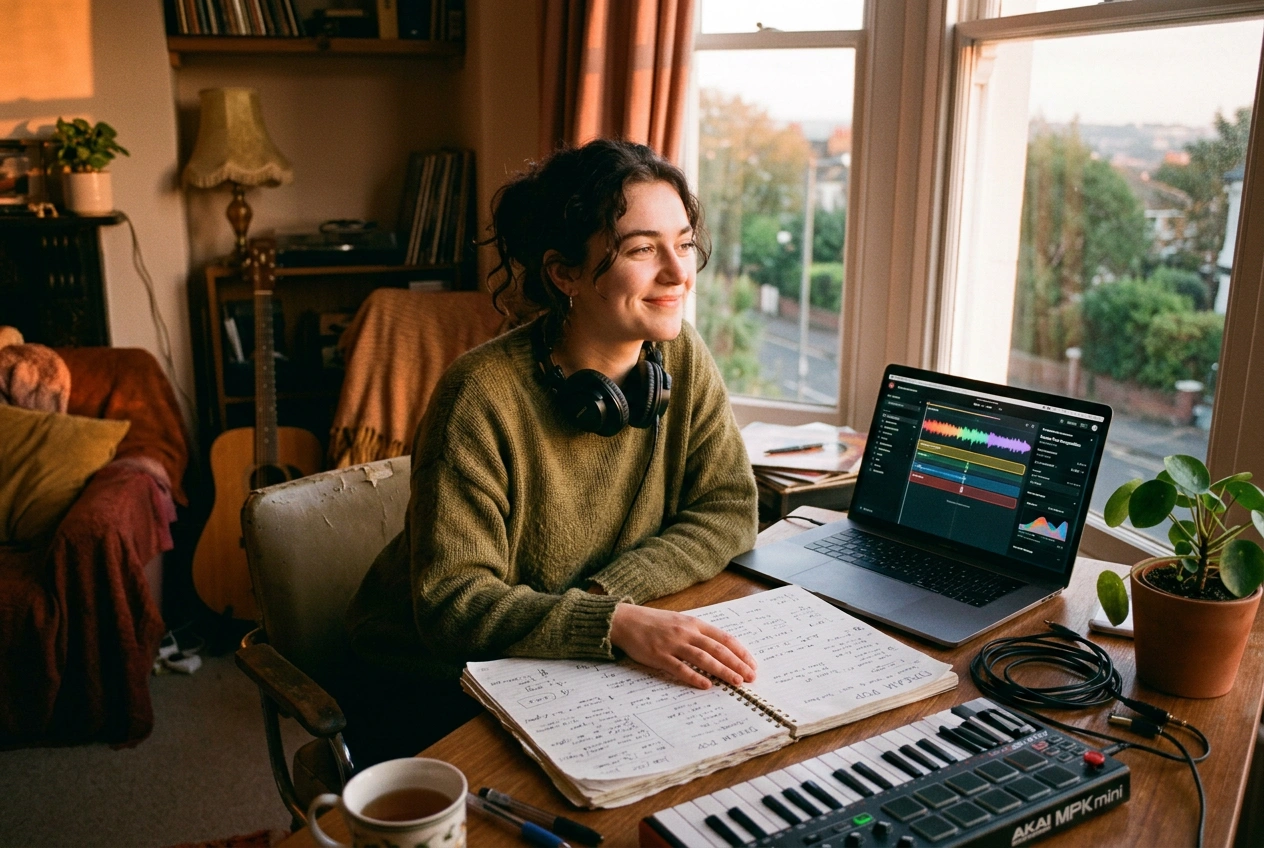 Game developer creating dream pop soundtrack with AI