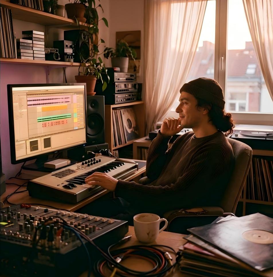 Music producer exploring AI Hip Hop Music Generator features