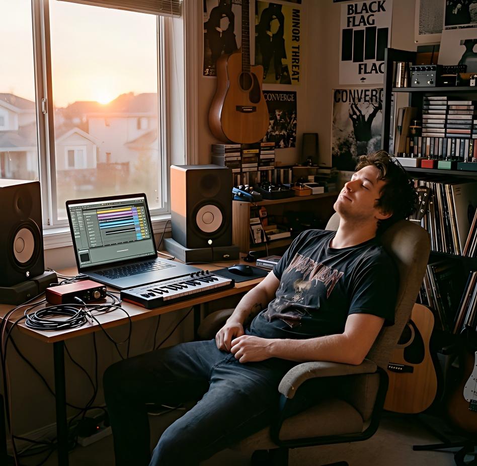Independent artist creating hardcore music with AI
