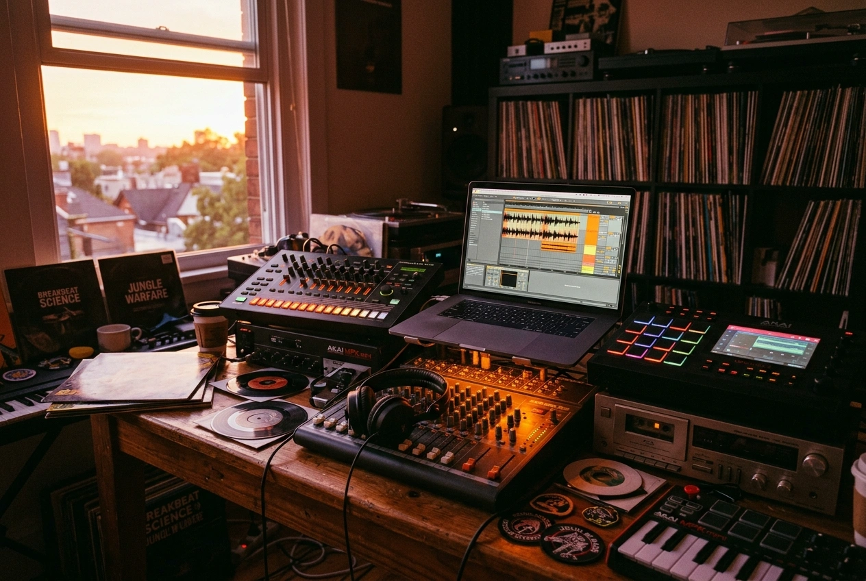 AI Breakbeat Music Generator creating beats instantly