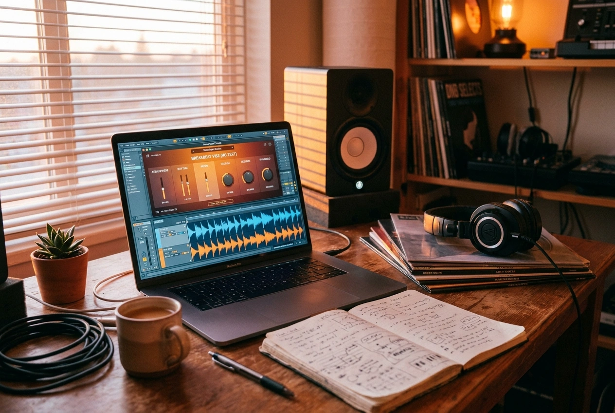 AI Breakbeat Music Generator mood and emotion settings