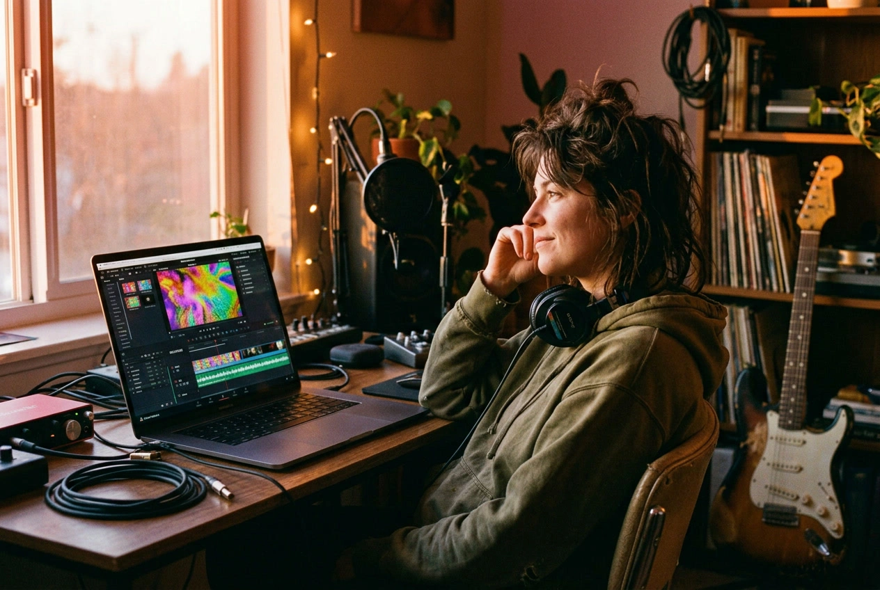 Video creators using AI Psychedelic Rock Music Generator
