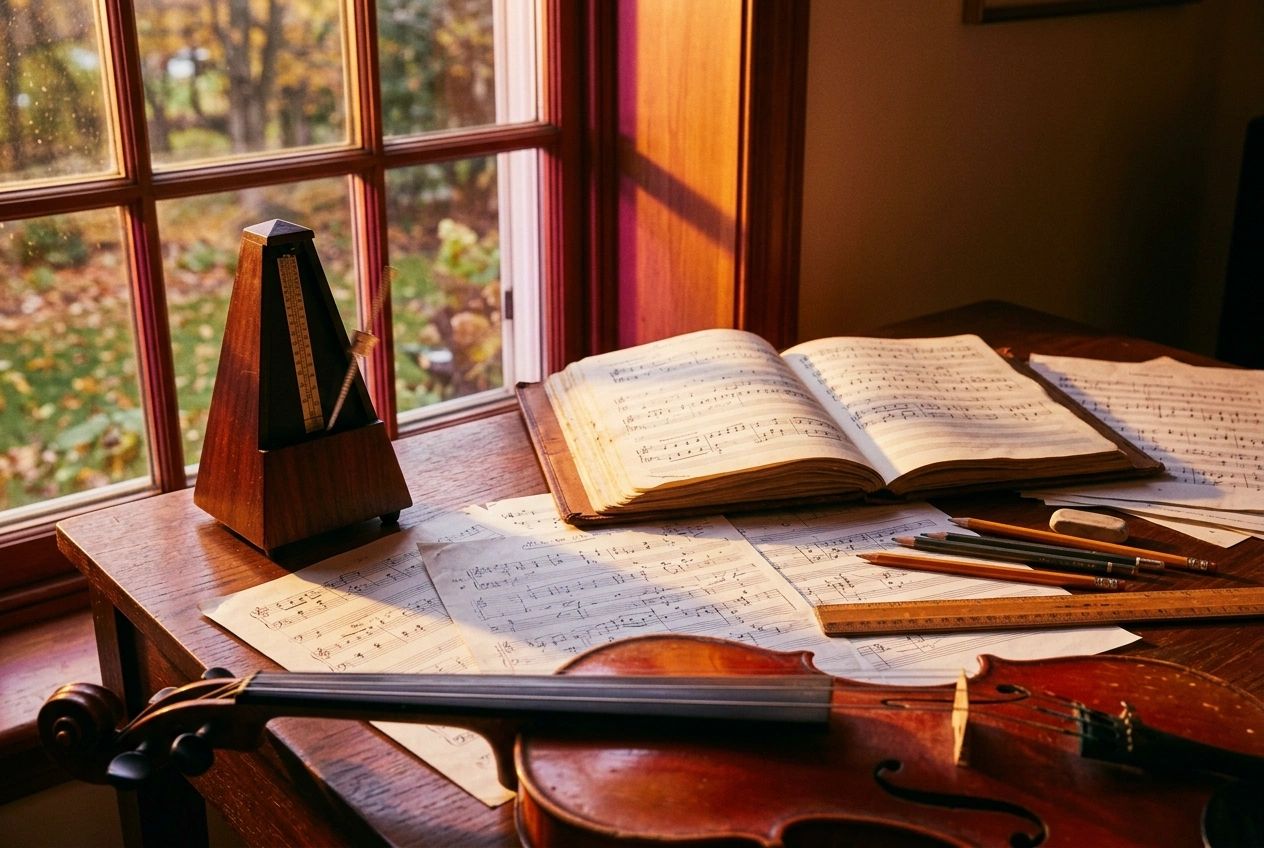 AI Classical Music Creator interface showing customization controls