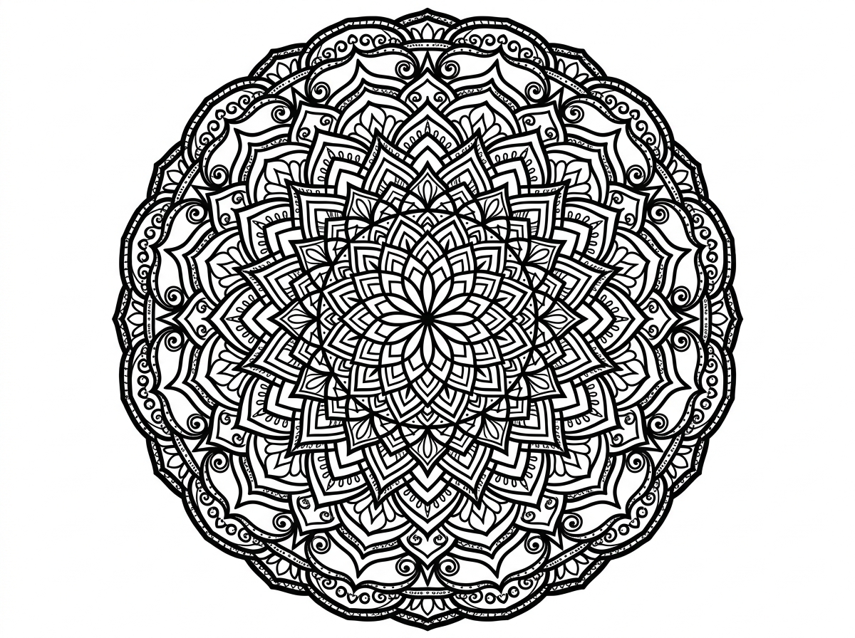 Mandala pattern coloring pages