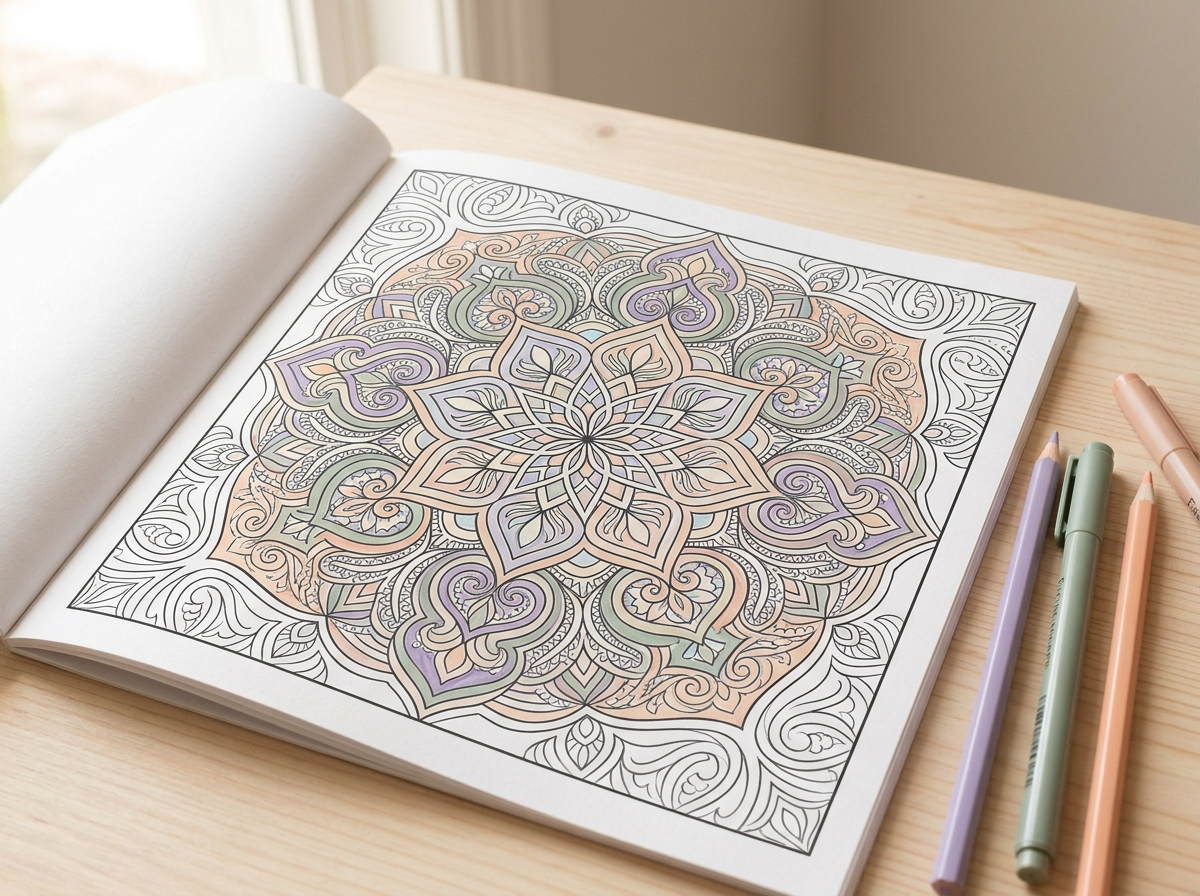 Adult relaxation coloring pages