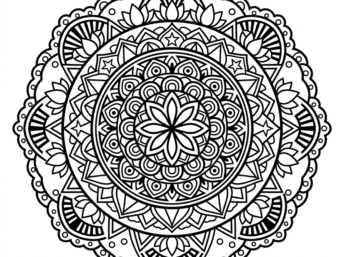 Mandala design coloring pages