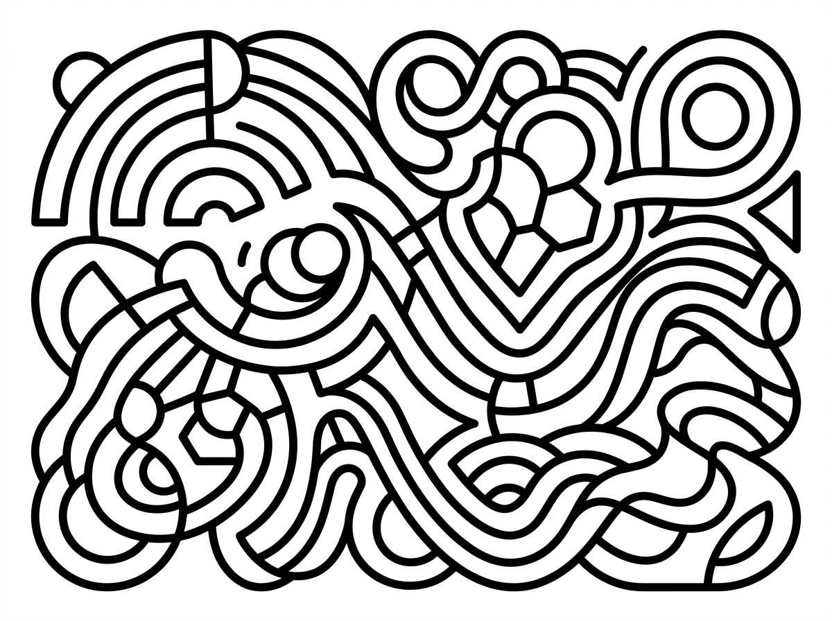 Abstract pattern coloring pages