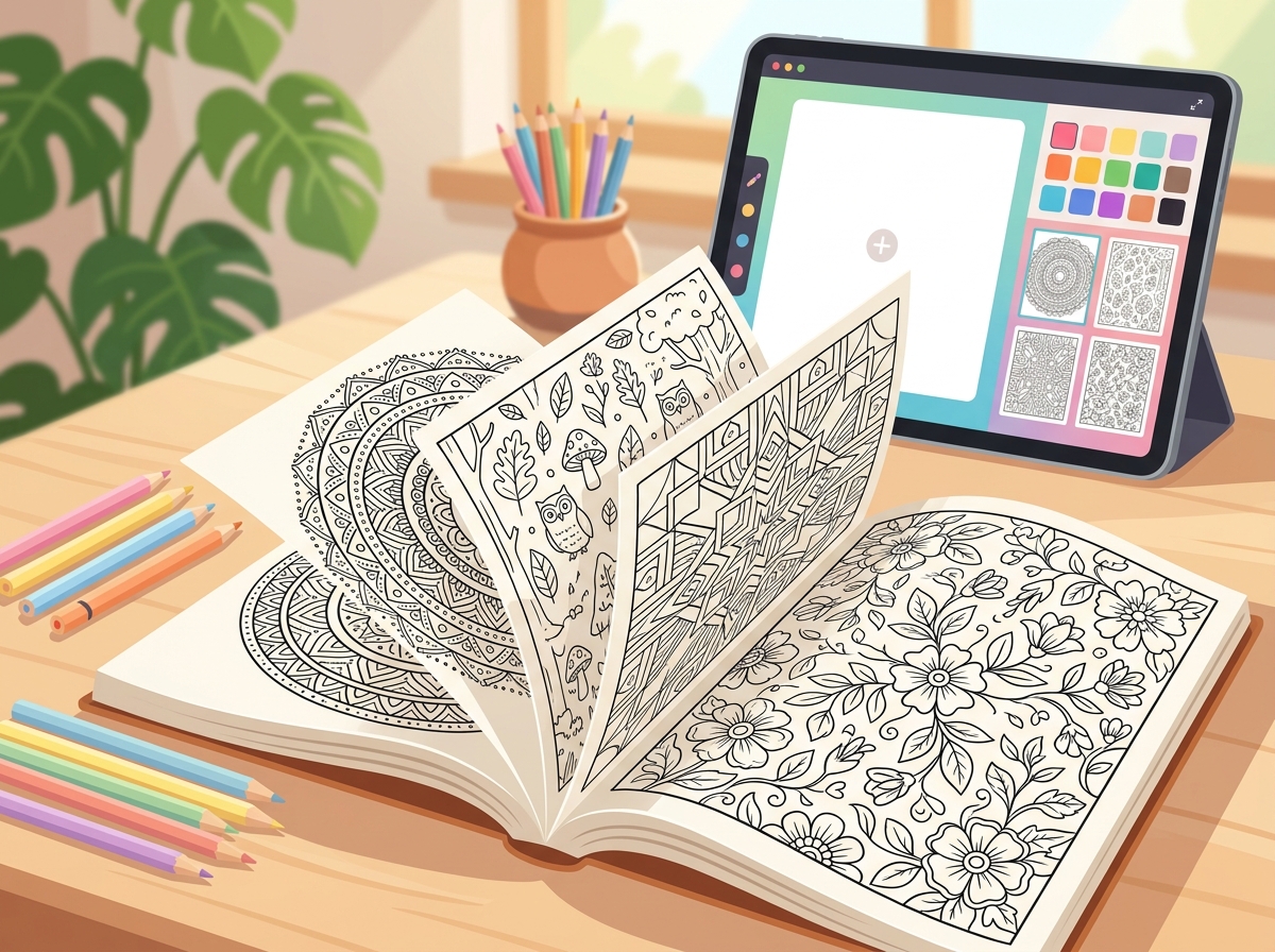 Coloring book generator tool