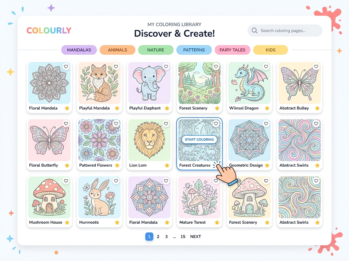 Free coloring pages library