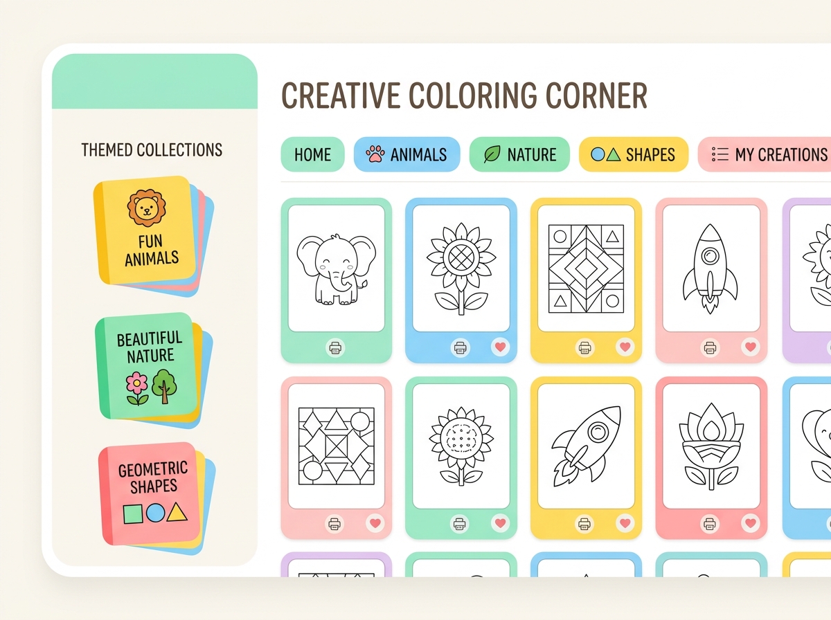 Coloring book creation interface