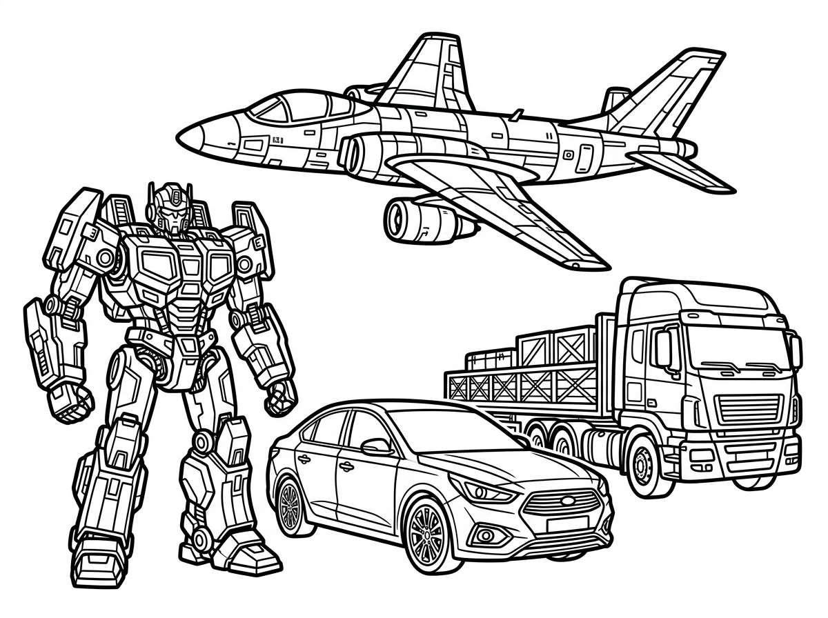 Vehicle coloring page illustration