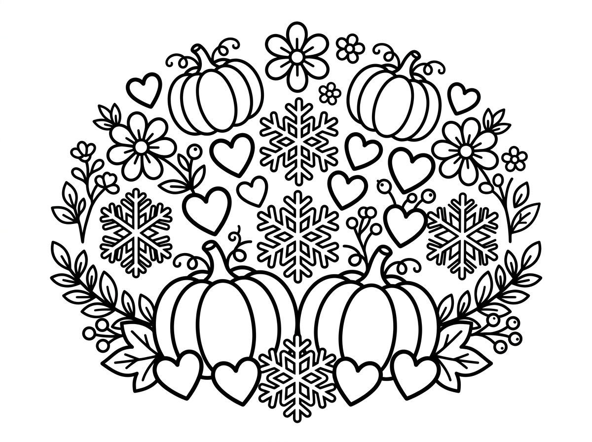 Holiday and seasonal coloring pages
