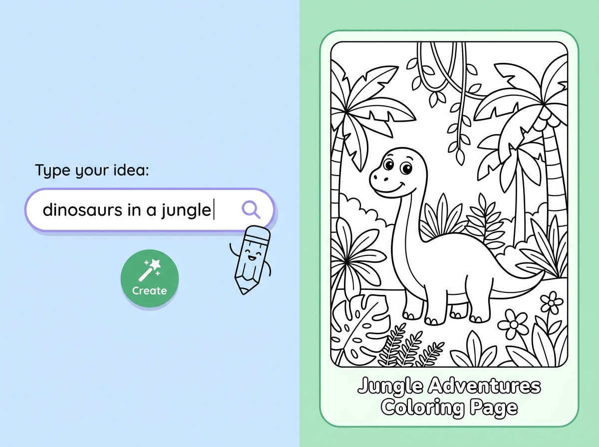 Text to coloring page conversion