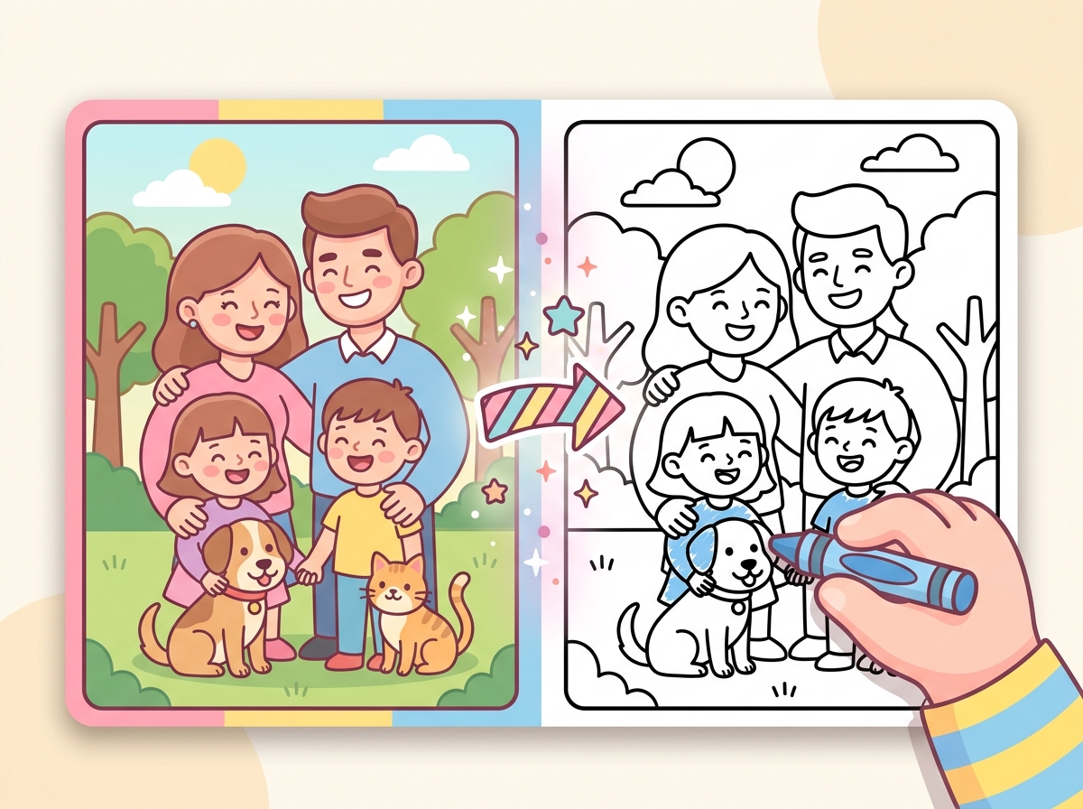 Photo to coloring page converter