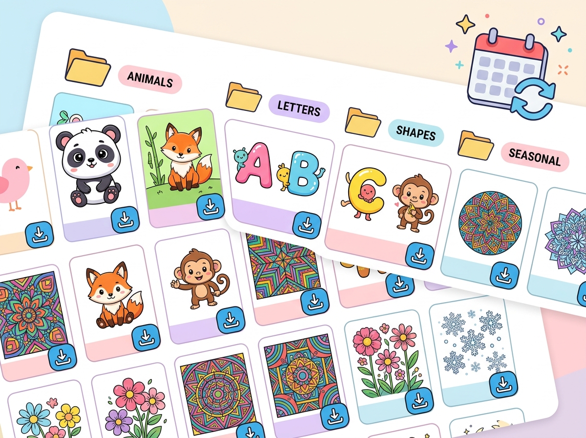 Free coloring pages library