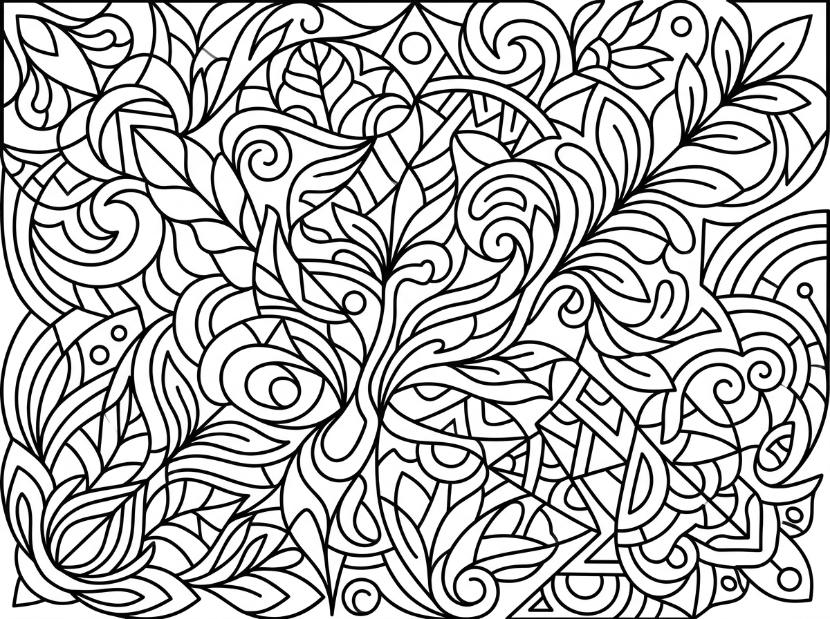 Abstract art coloring page
