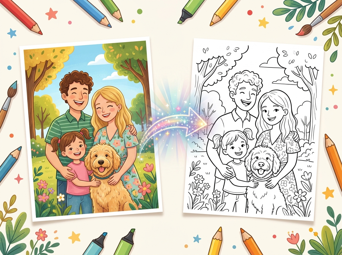 Photo-to-coloring page converter