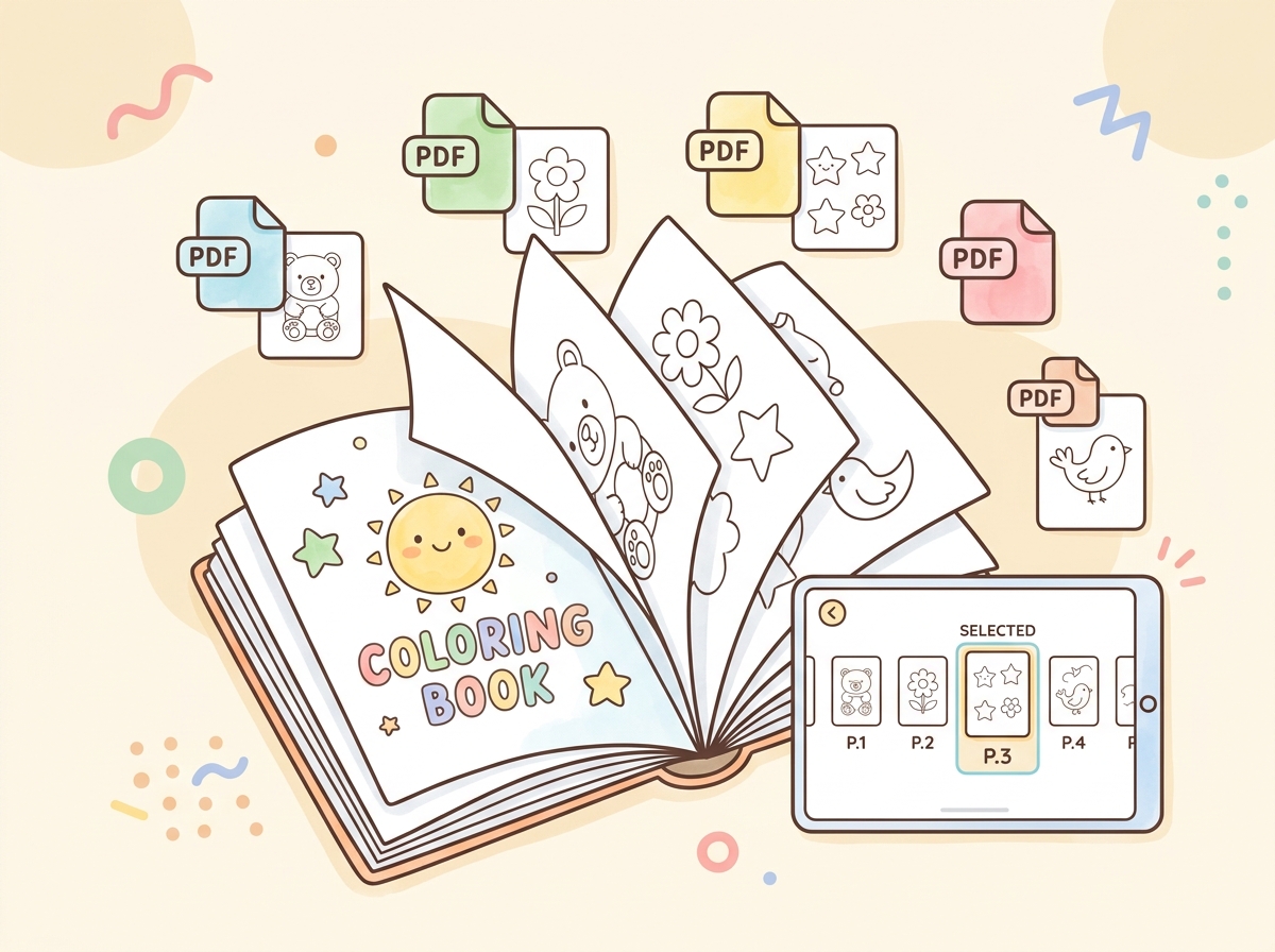 Coloring book creation interface