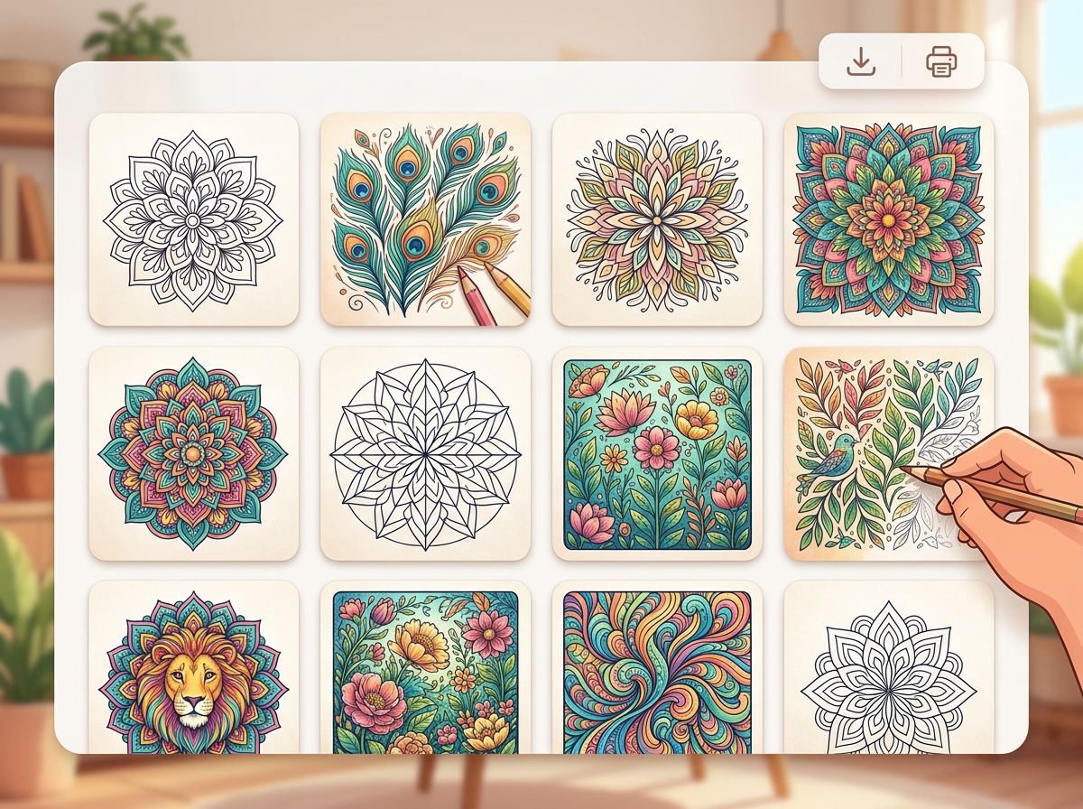 Free coloring pages library showcase