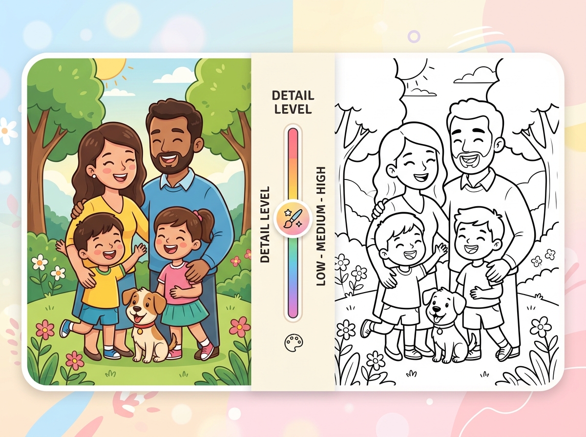 Photo to coloring page converter